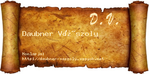 Daubner Vászoly névjegykártya